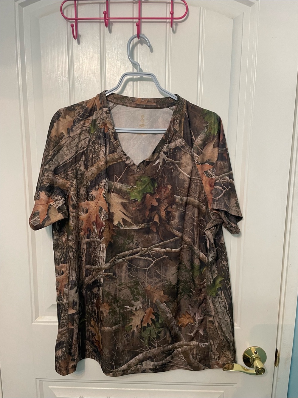 Plus size Camo V neck